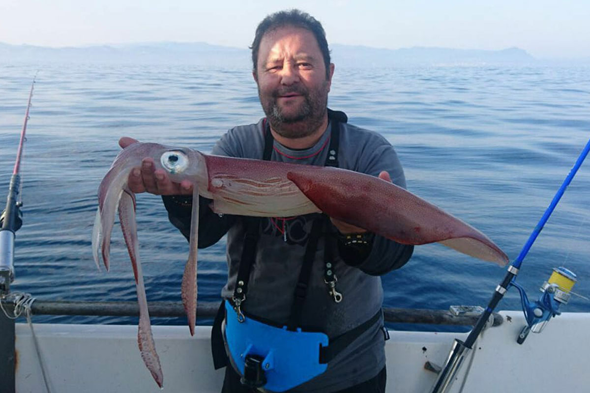 Goma Atrás, atrás, atrás parte director Pesca del calamar en el Cantábrico con eging Yamashita | FormulaPesca